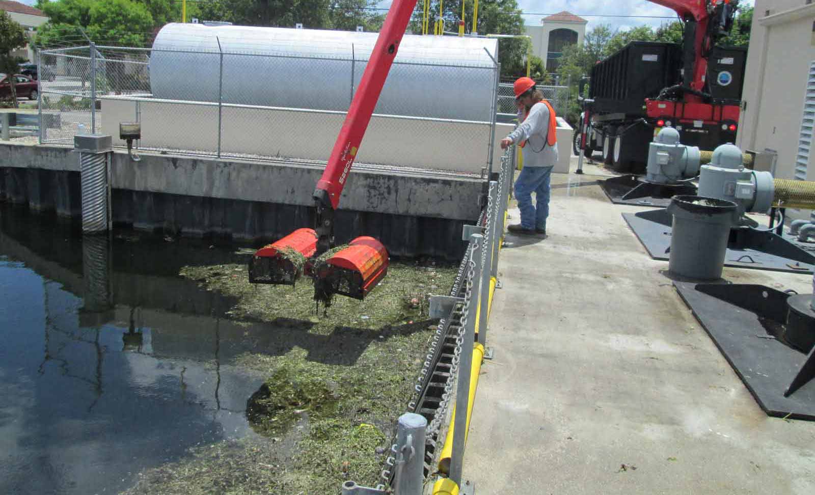 Aquatic Vegetation Removal by SBDD Grapple Truck